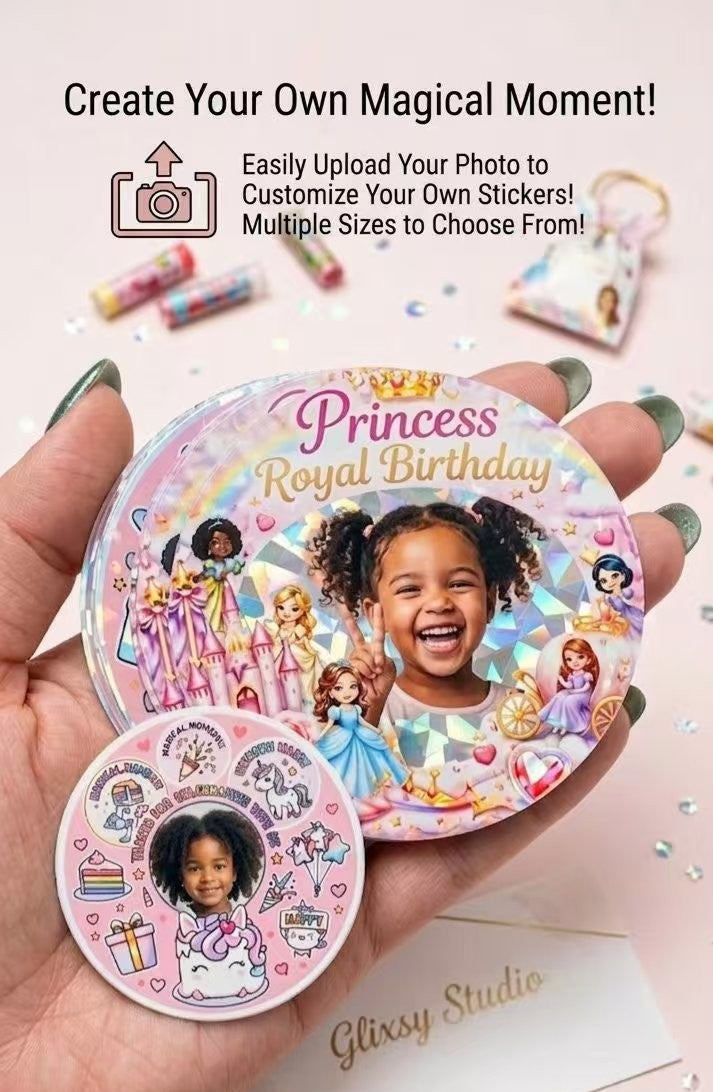 1.75 inch Circle Party Favor Stickers x12