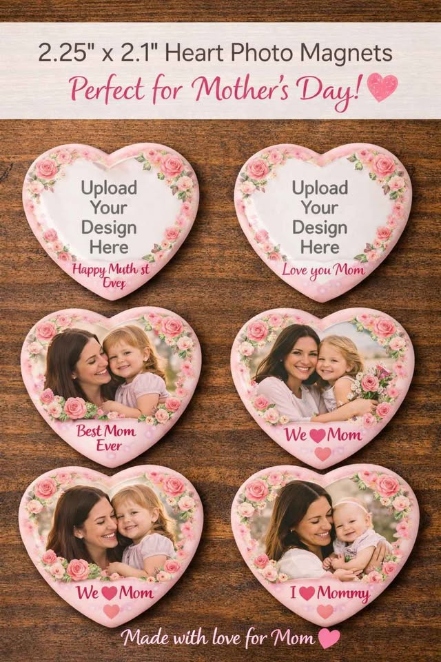 2.25 x 2.1 Heart Personalized Magnets 6x